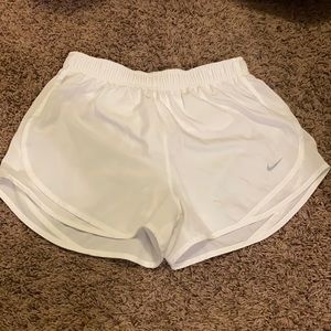 white nike shorts